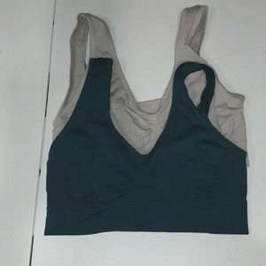 Coobies bralettes gray and teal NWOT